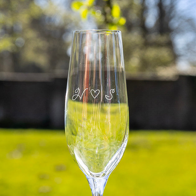 Champagneglas gepersonaliseerd