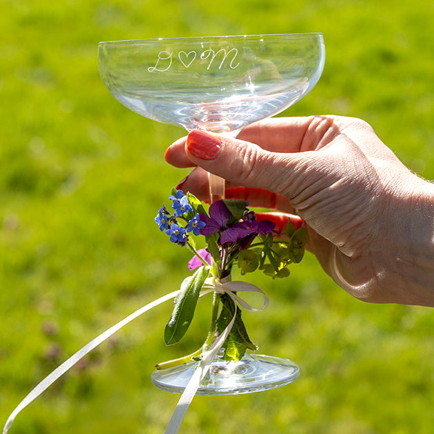 Gepersonaliseerde champagnecoupe met naam