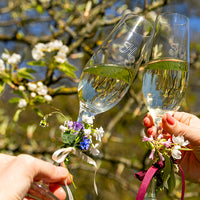 Gegraveerd champagneglas flute met monogram