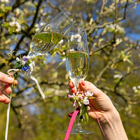 Gegraveerde champagneglazen
