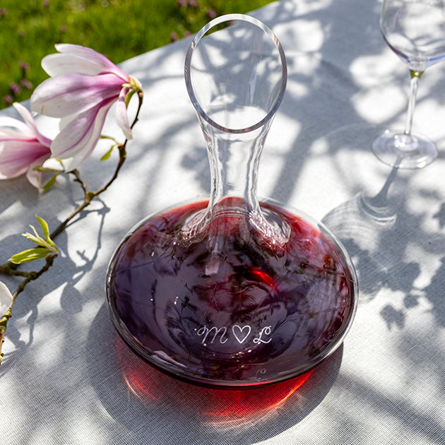 Gepersonaliseerde decanteerkaraf met gravure