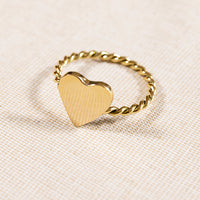 servetring goud met hart