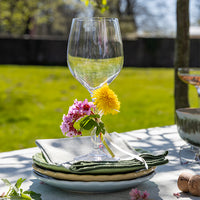 Elegant wijnglas wit en rood