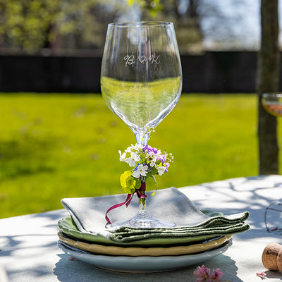 Gepersonaliseerd wijnglas met gegraveerde naam
